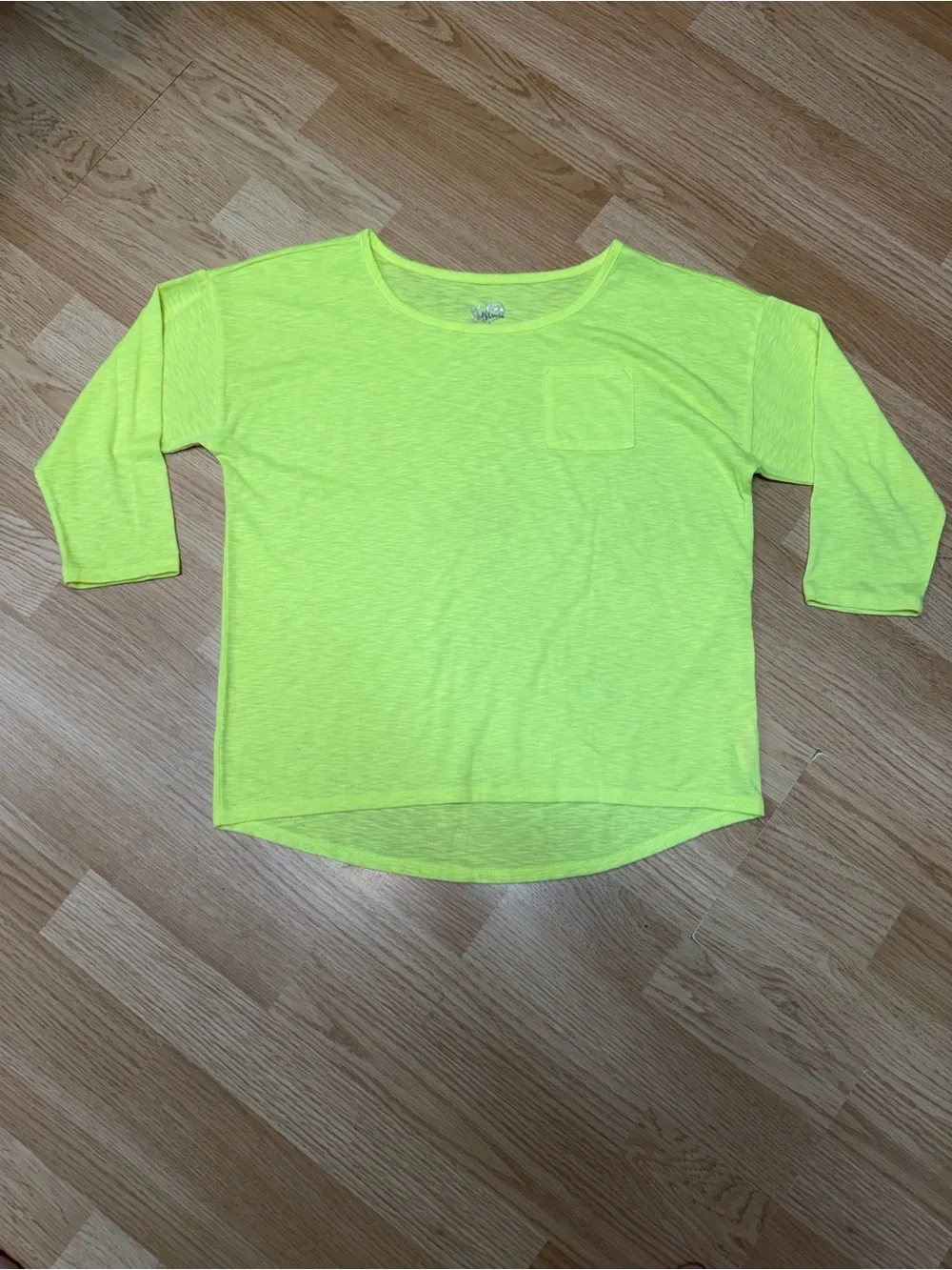 Justice Girls Size 14 Neon Long Sleeve Graphic Tops Bundle Pink Yellow 2 Piece